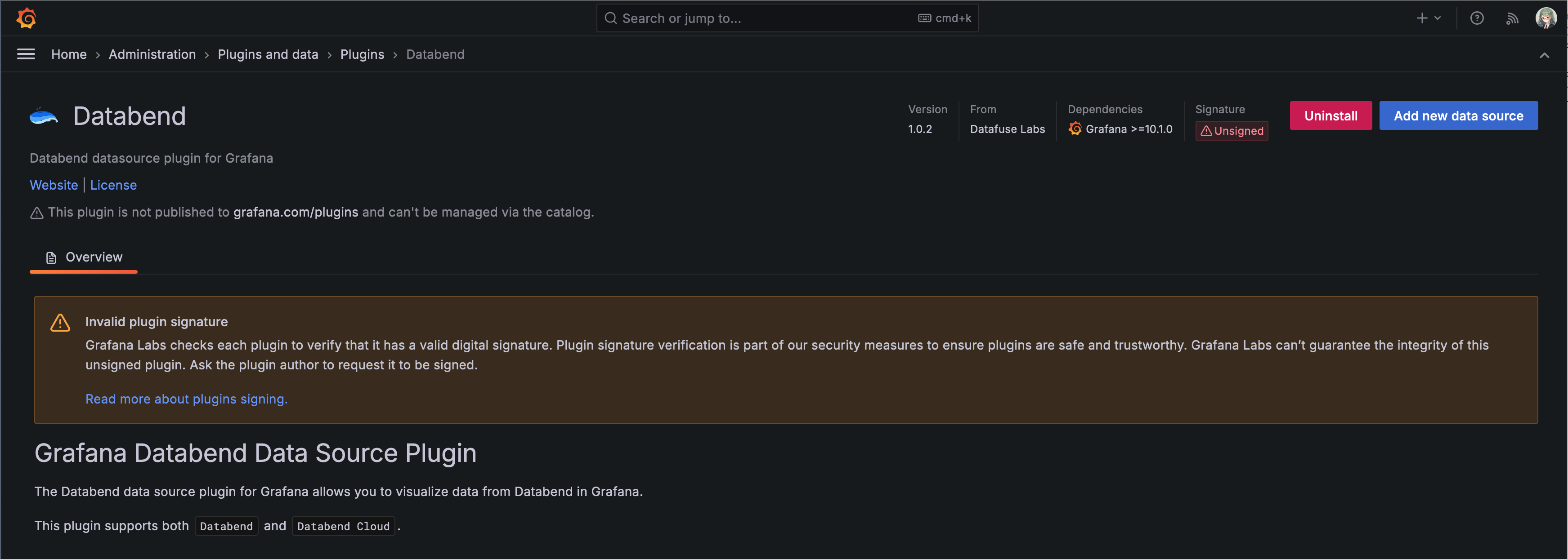 Grafana Dashboard